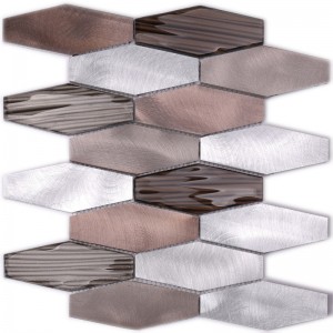 Płytki metalowe ze stopu aluminium Mix szklanych płytek mozaikowych