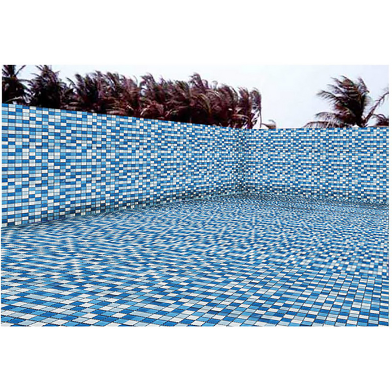 Konkurencyjna cena Mozaika ze szkła kryształowego Tanie płytki basenowe Niebieskie