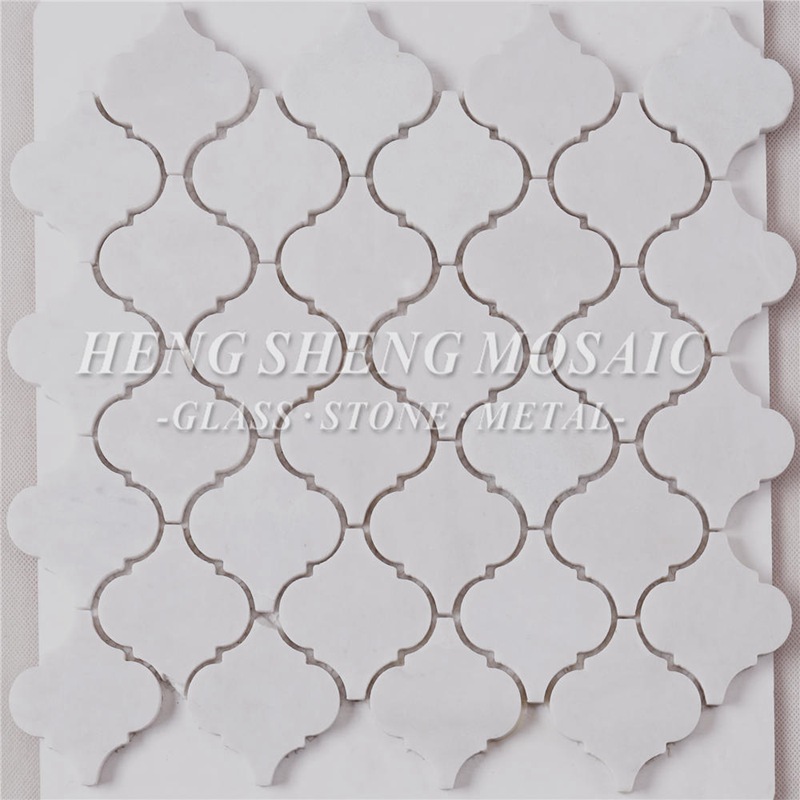 HSC43 Carrara Biały kamień naturalny marmur Sześciokątne mozaiki w kształcie latarni Płytki mozaikowe do kuchni Backsplash Łazienka Podłoga w ścianie